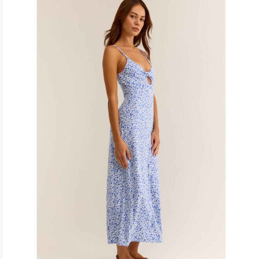 Z Supply- Carita Cocos Floral Maxi Dress- Blue Wave/ XSmall - Picture 3 of 7